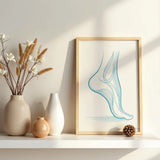 Decorative poster - Unrolling the foot in motion