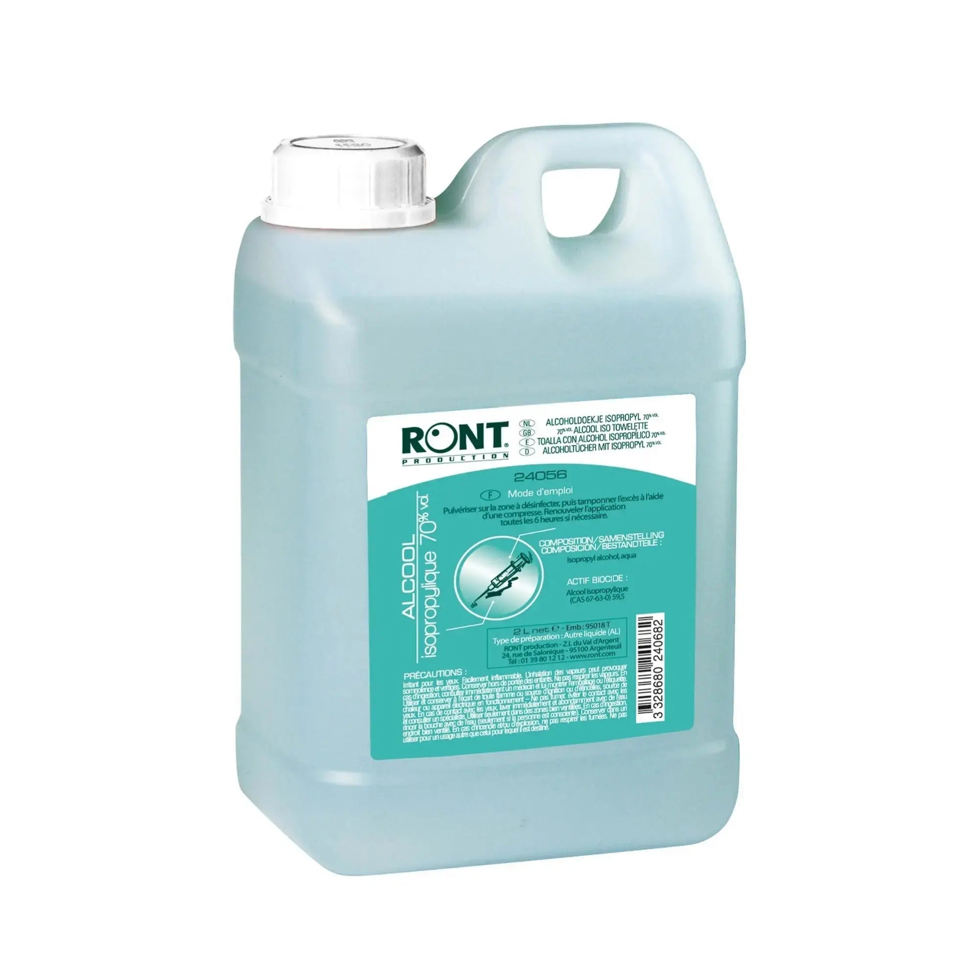 70° Isopropyl Alcohol - 5 capacities available - Ront - My Podologie