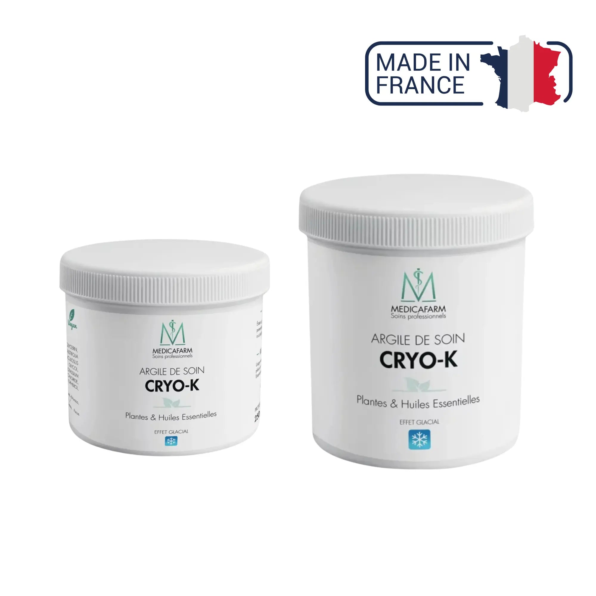 Argile de soin cryo-Argil "effet glacial" - Pot de 250g ou 500g - Medicafarm Medicafarm
