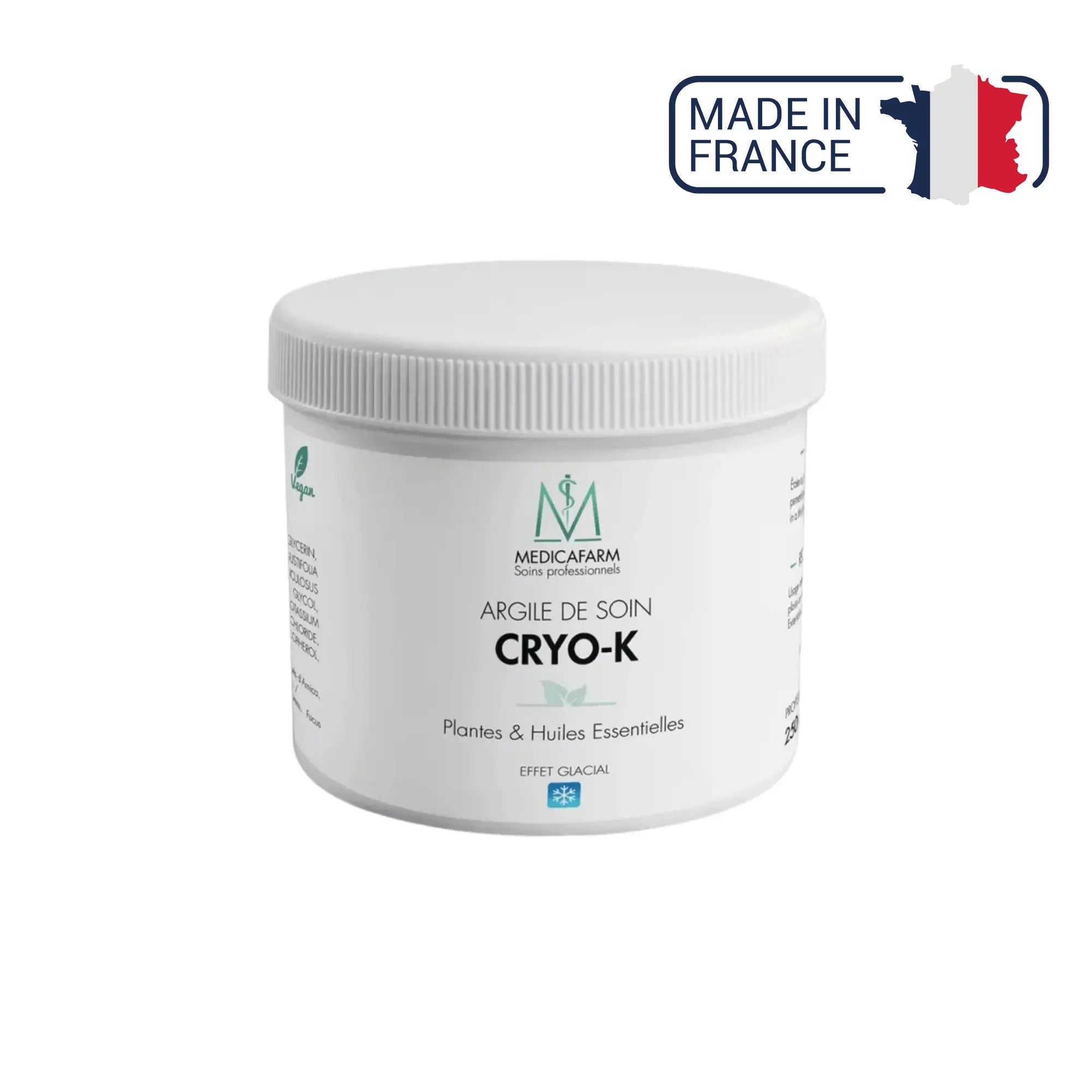 Argile de soin cryo-Argil "effet glacial" - Pot de 250g ou 500g - Medicafarm Medicafarm  250-g