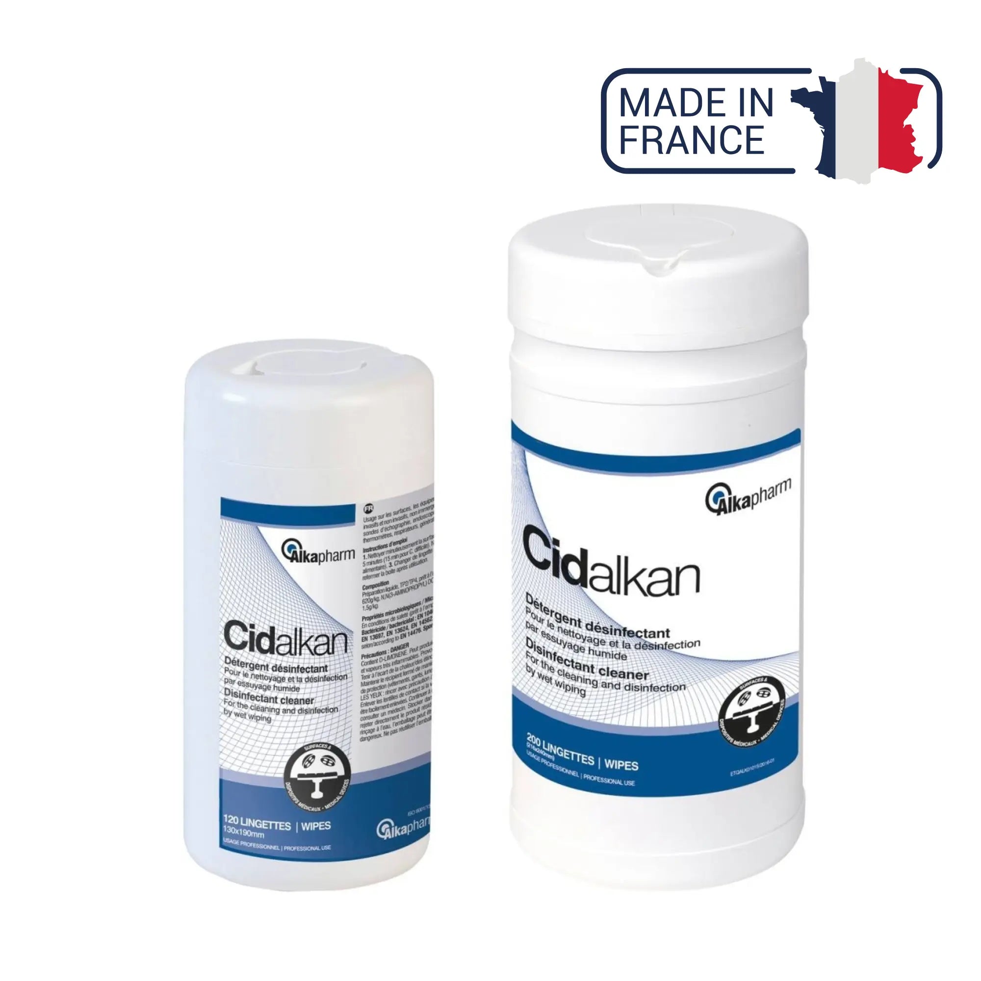 Cidalkan - Désinfection des surfaces, équipements et dispositifs médicaux - 2 contenances - Alkapharm Alkapharm