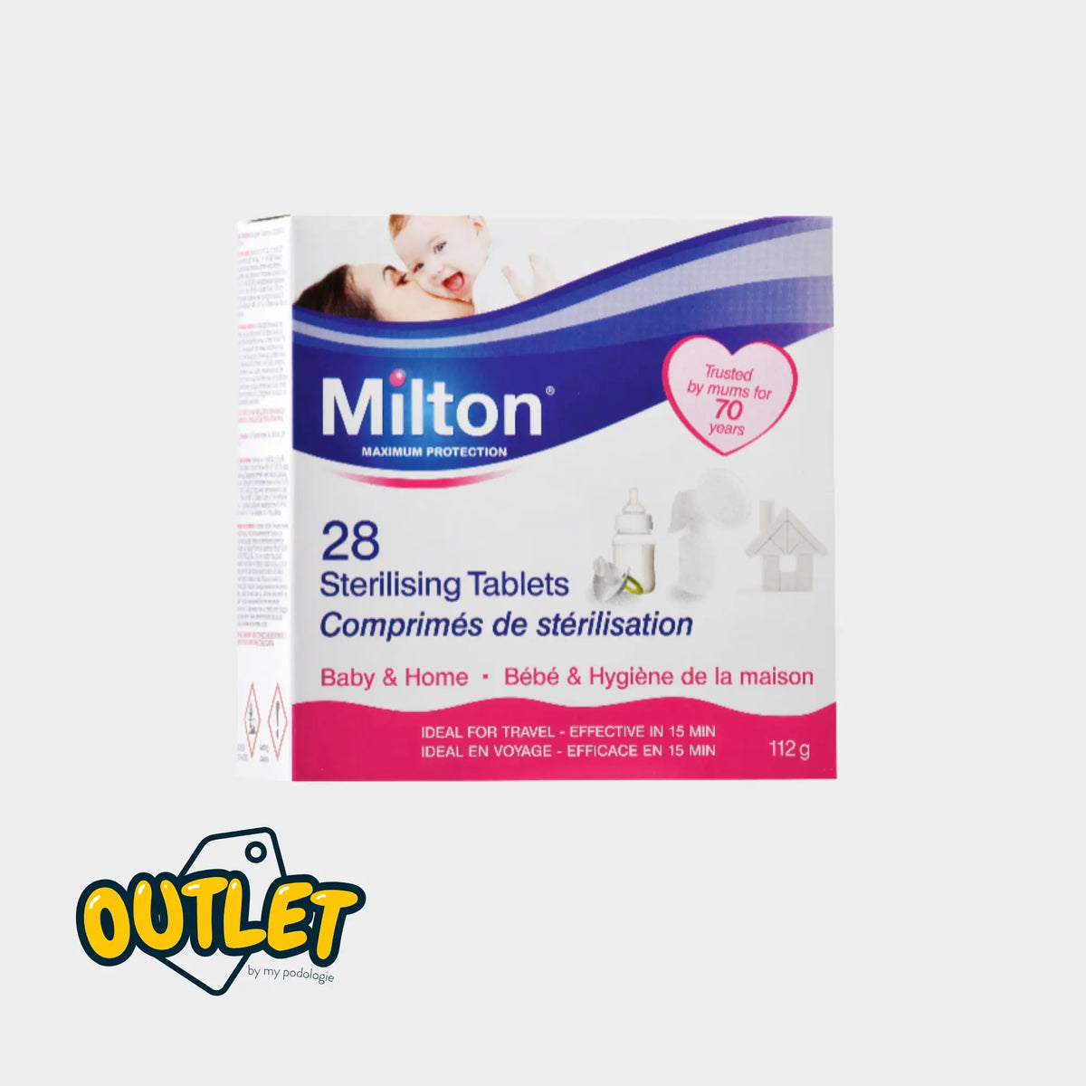Comprimés de Stérilisation Milton X28 - Rivadis // Date dépassée My Medical 