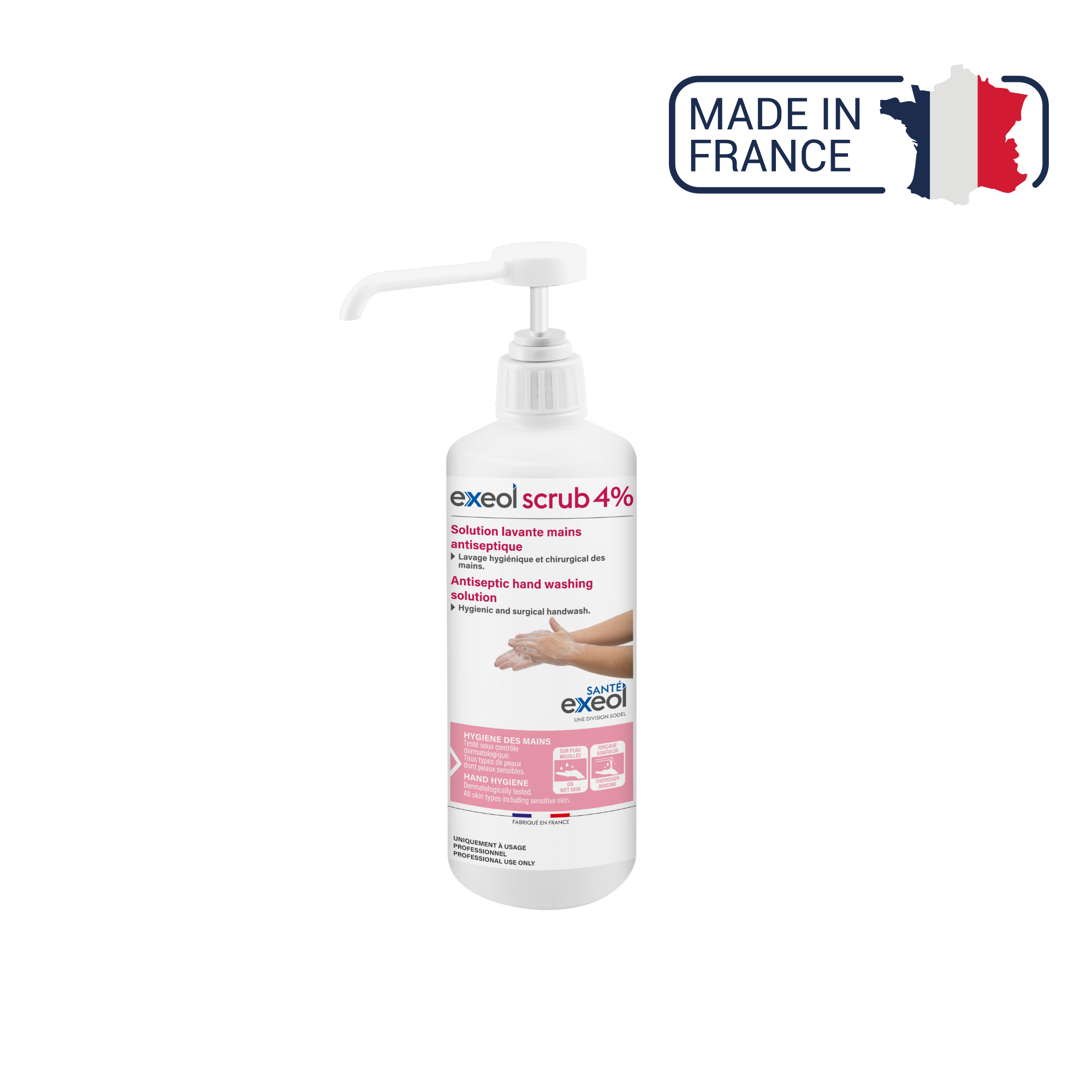 Exeol scrub 4% savon antiseptique - Sodel Exeol 