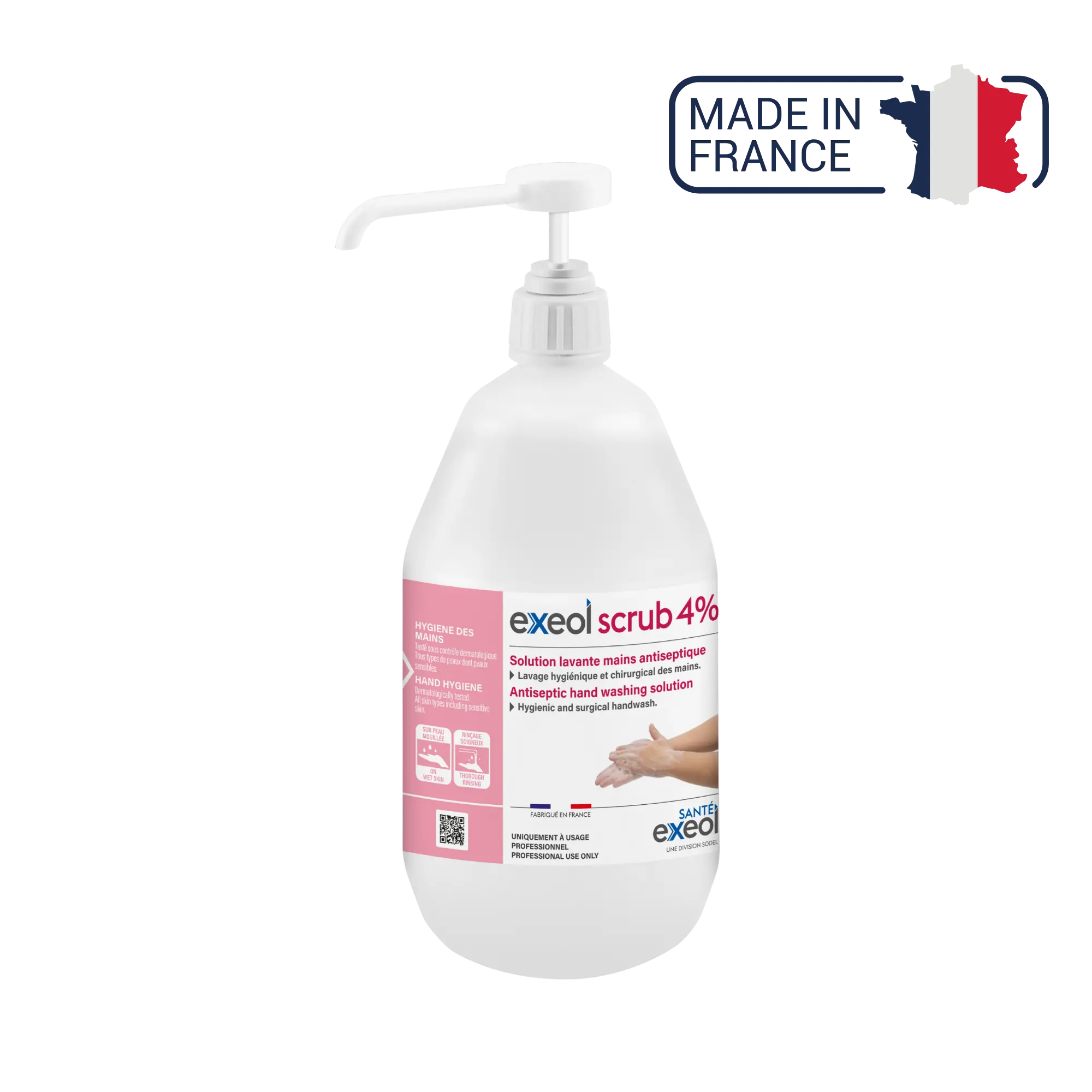 Exeol scrub 4% savon antiseptique - Sodel Exeol 