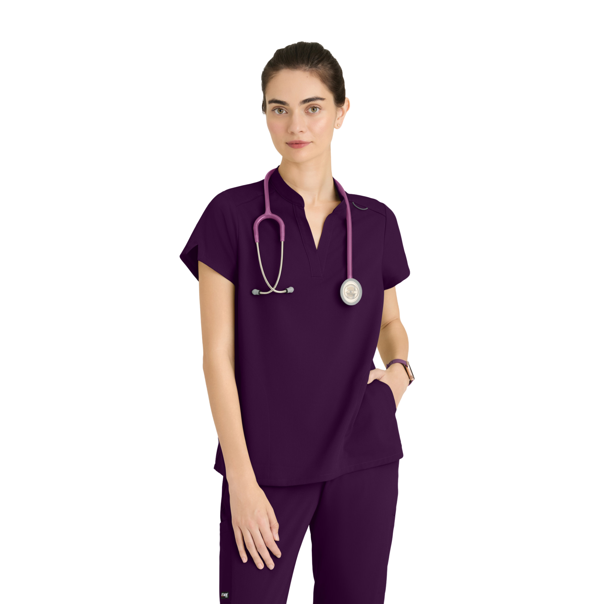 Flora - Tunique col à bande - Femme - Grey’s Anatomy Stretch GREYS ANATOMY STRETCH 