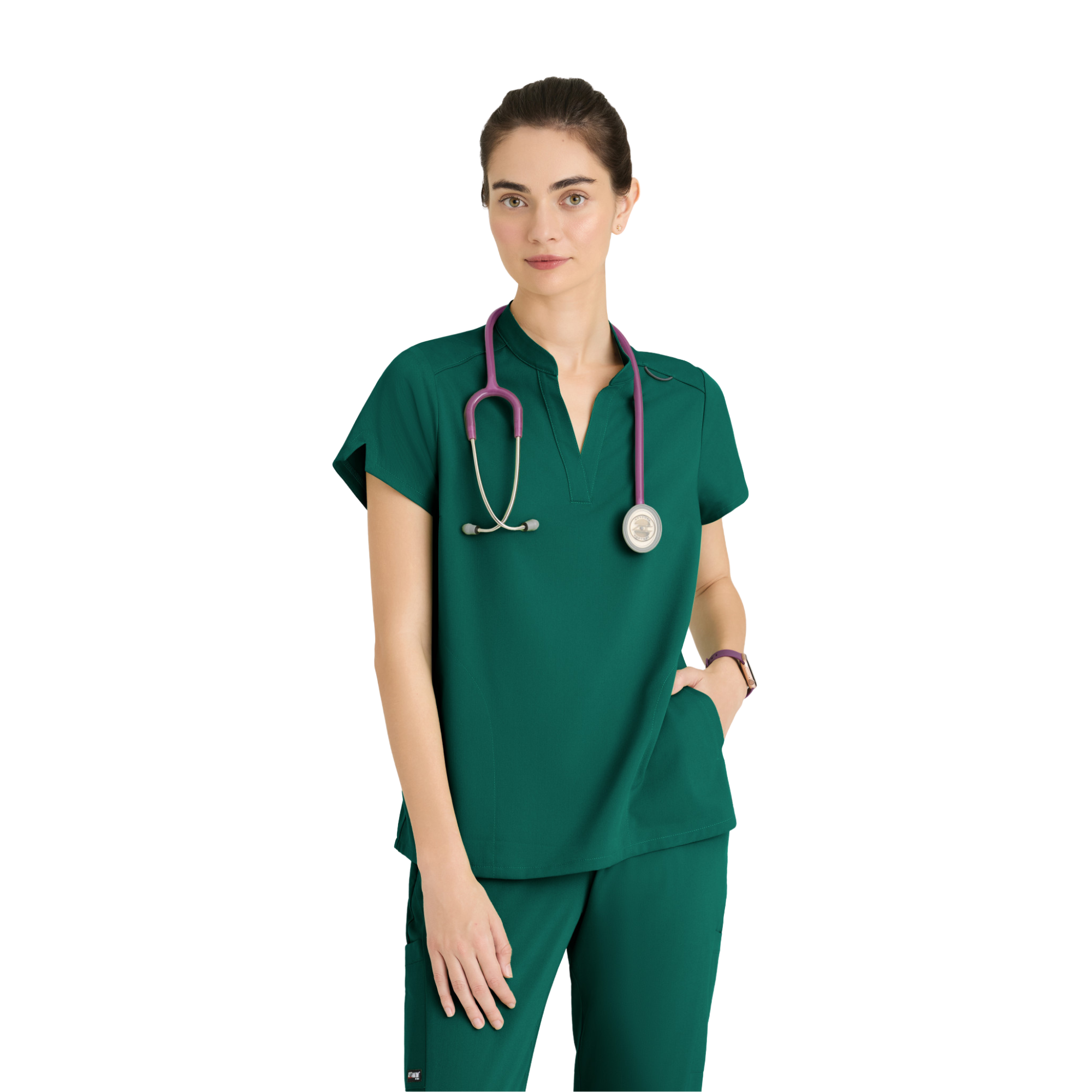 Flora - Tunique col à bande - Femme - Grey’s Anatomy Stretch GREYS ANATOMY STRETCH 