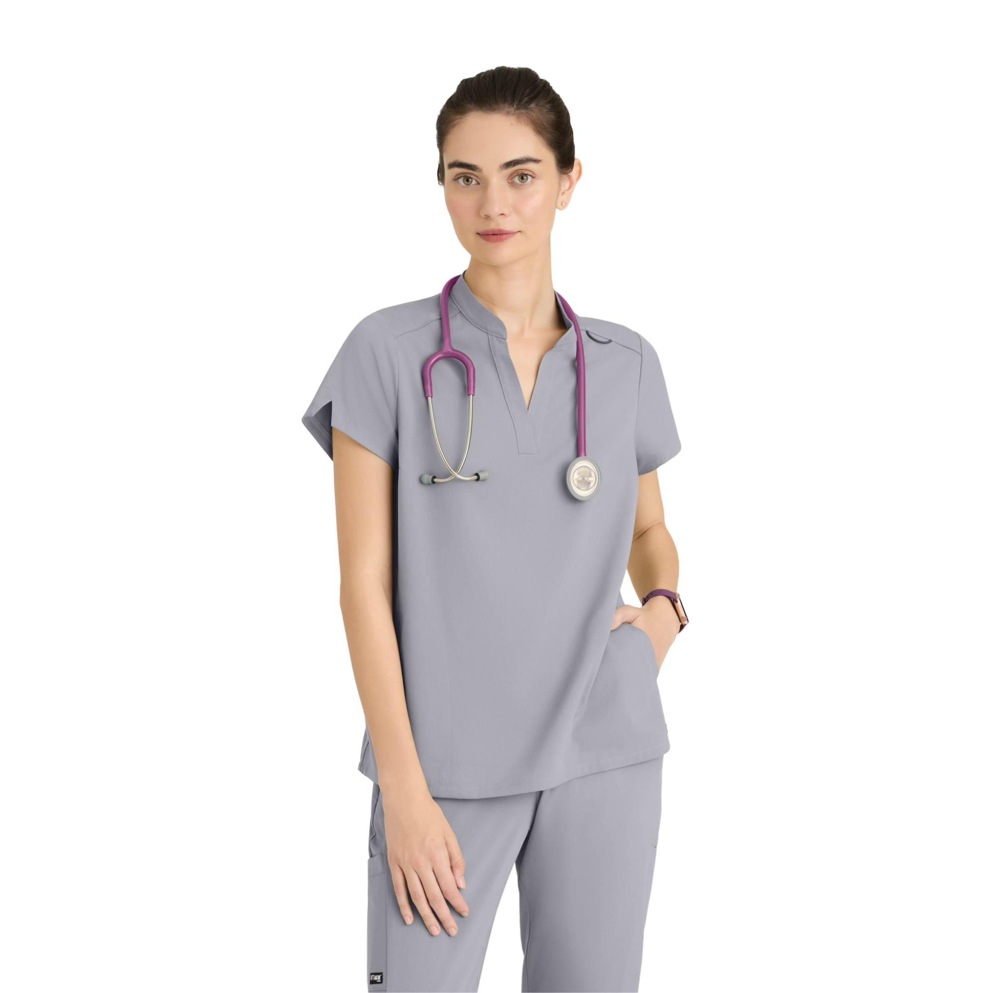 Flora - Tunique col à bande - Femme - Grey’s Anatomy Stretch GREYS ANATOMY STRETCH 