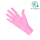 Gants d'examen - Nitrile Rose - Sans poudre - Boite de 100 - My Médical