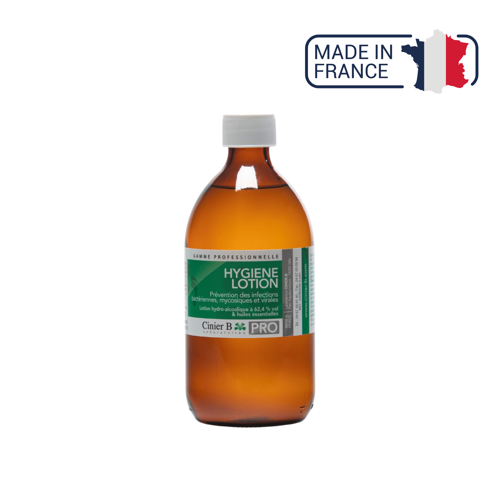 Hygiène Lotion Prévention - Pieds Mains Ongles - 2 contenances - Laboratoires Cinier B Laboratoires Cinier B 