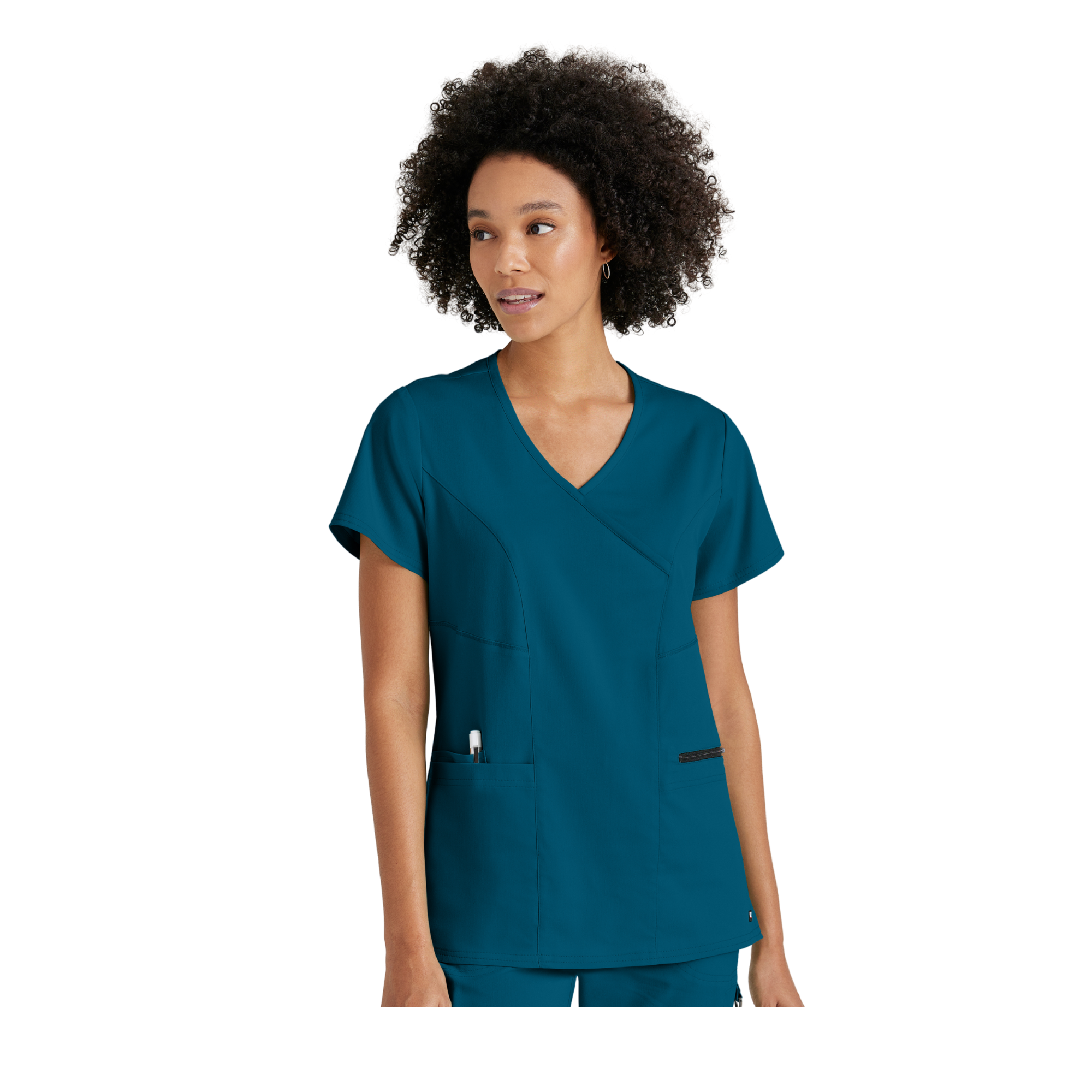 Kim - Tunique col V croisé - Femme - Grey’s Anatomy Stretch GREYS ANATOMY STRETCH  Bleu Bahamas / XL