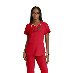Luma - Tunique col V - Femme - Grey’s Anatomy Evolve Grey’s Anatomy  Rouge / XL
