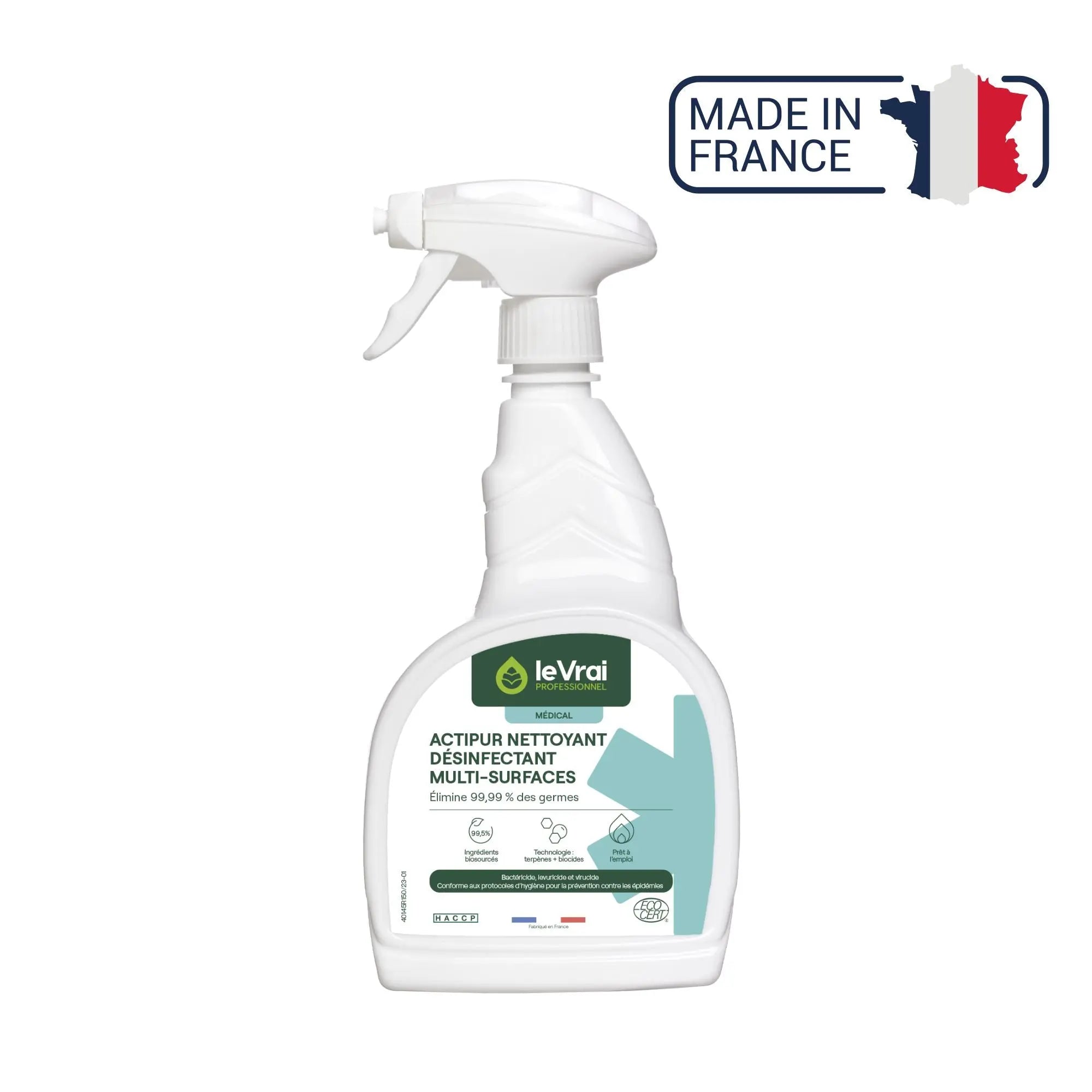 Nettoyant Désinfectant multi-surfaces - 750 ml - Le vrai professionnel Le Vrai Professionnel
