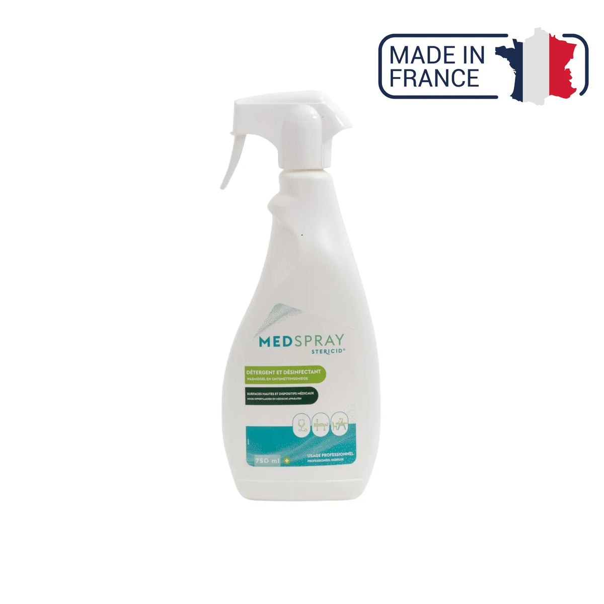 Nettoyant désinfectant surfaces et DM - Medspray Medfill - Plusieurs formats - Stericid Stericid 