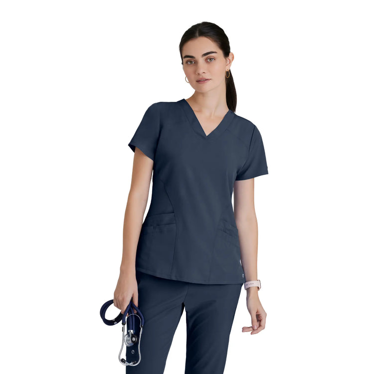 Norma - T-shirt médical col V - Femme - Barco One BARCO  Gris Anthracite / XL