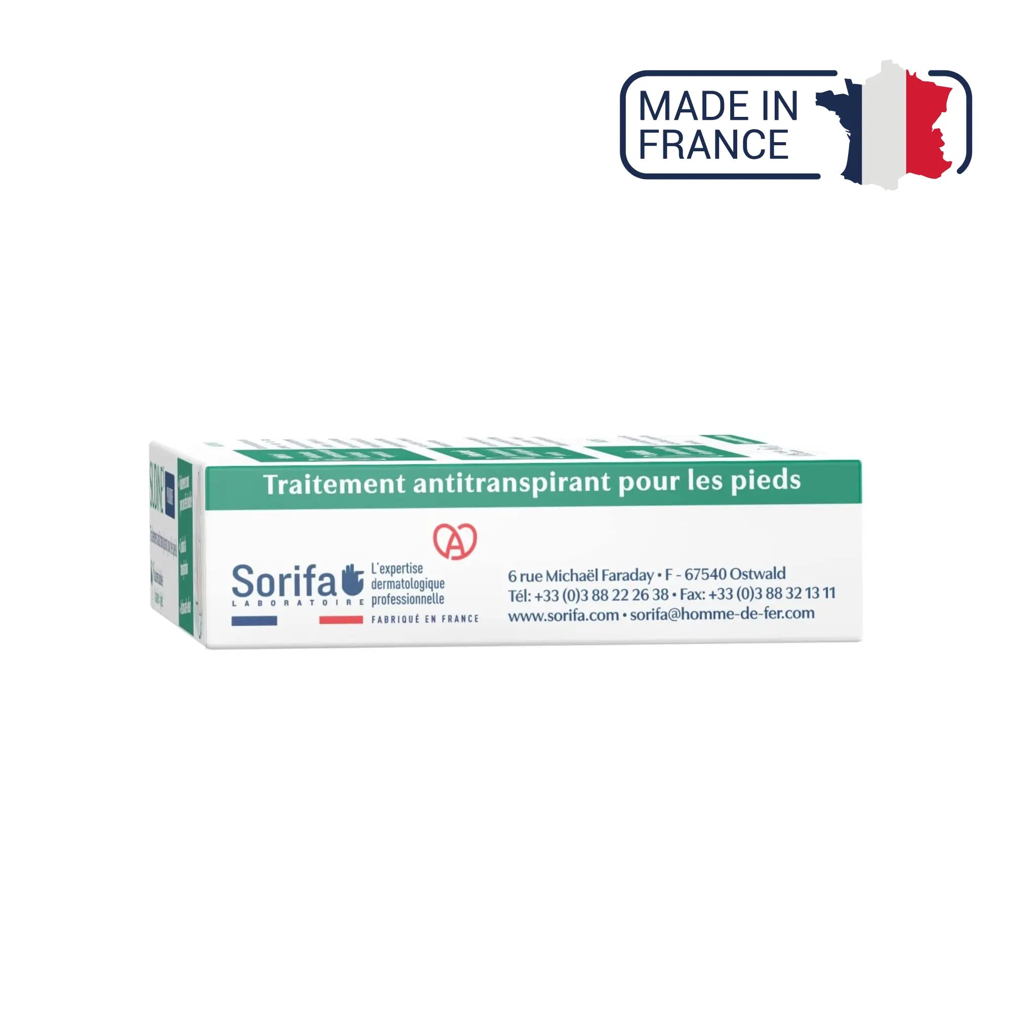 Poudre traitement anti-transpirant pour les pieds - Sudine Laboratoire Sorifa 