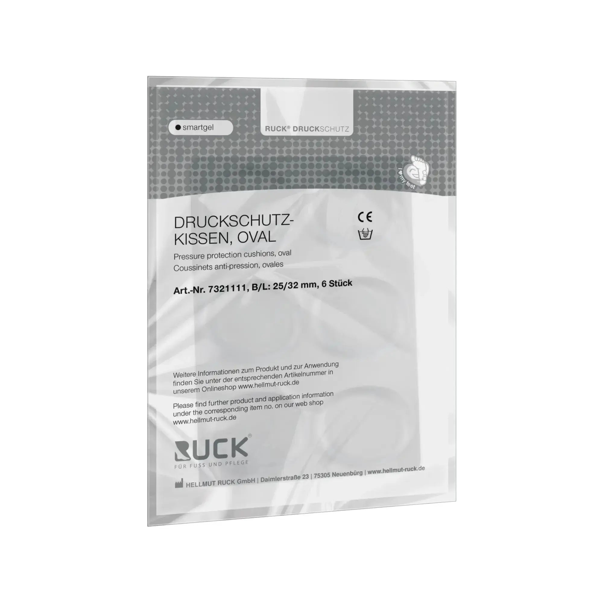 Self-adhesive smartgel protection - oval shape - 6 pieces - Ruck Ruck 