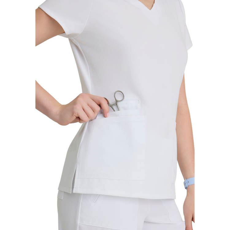 Purpose Top - Haut médical confortable et polyvalent - Col V - Femme - Barco Unify BARCO UNIFY 