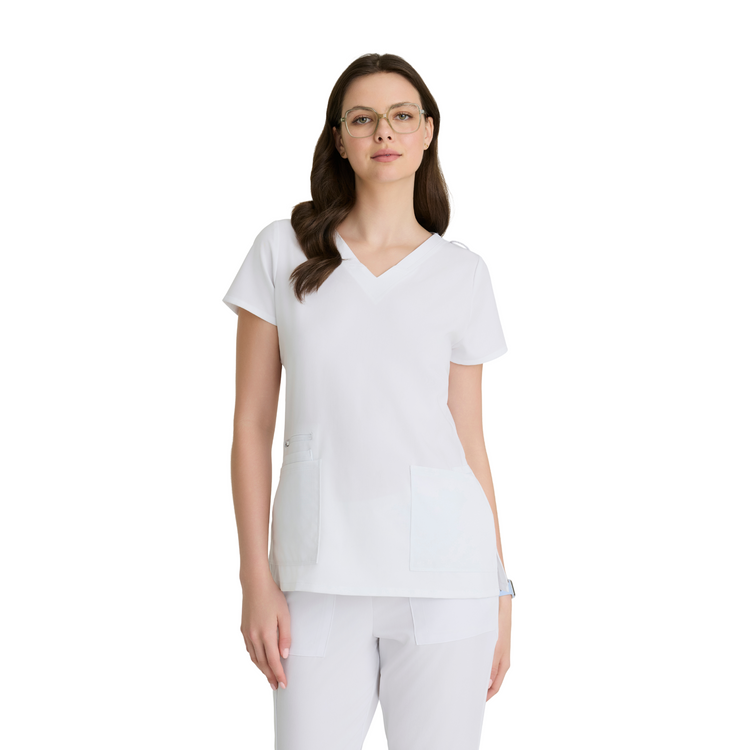 Purpose Top - Haut médical confortable et polyvalent - Col V - Femme - Barco Unify BARCO UNIFY 