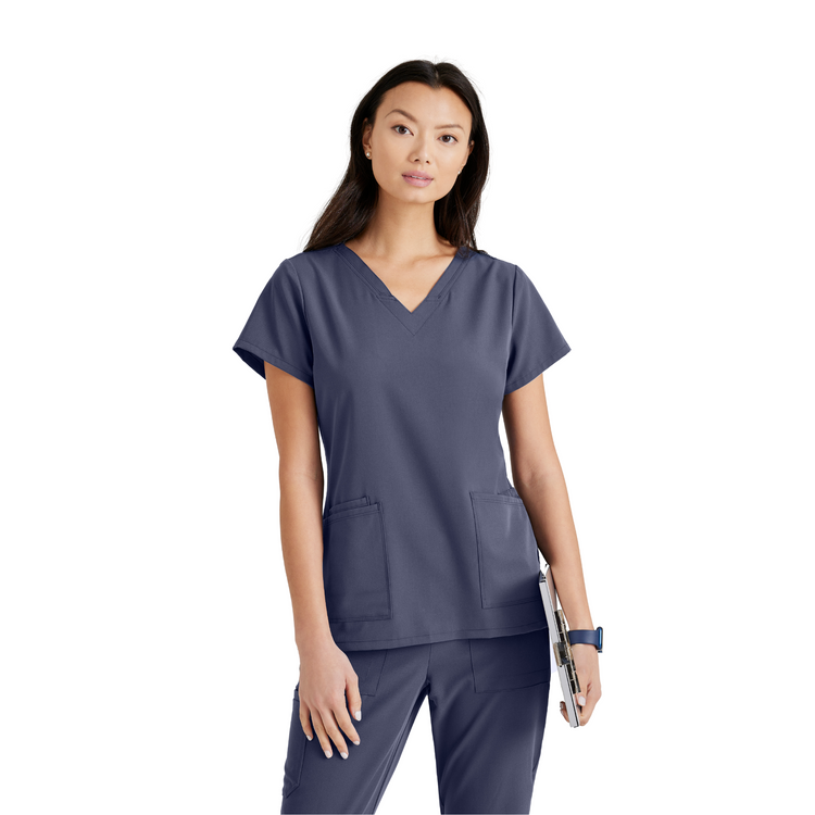 Purpose Top - Haut médical confortable et polyvalent - Col V - Femme - Barco Unify BARCO UNIFY 