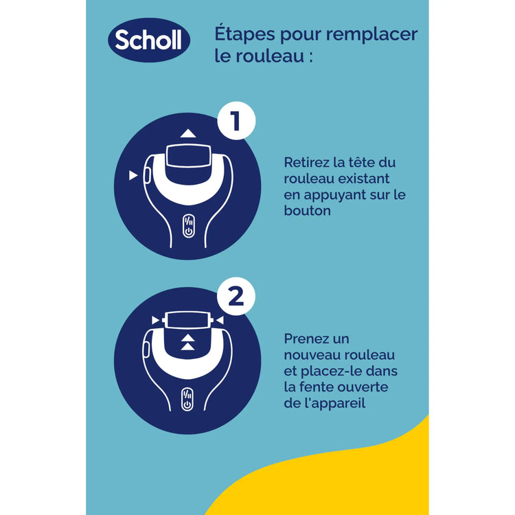 Recharge Rouleau Contour - Râpe de Pédicurie Électrique - Velvet Smooth - Scholl Scholl 
