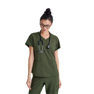 Rhythm Top - Tunique médicale classique et moderne - Femme - Grey’s Anatomy Evolve GREYS ANATOMY EVOLVE  Vert fougère / XL