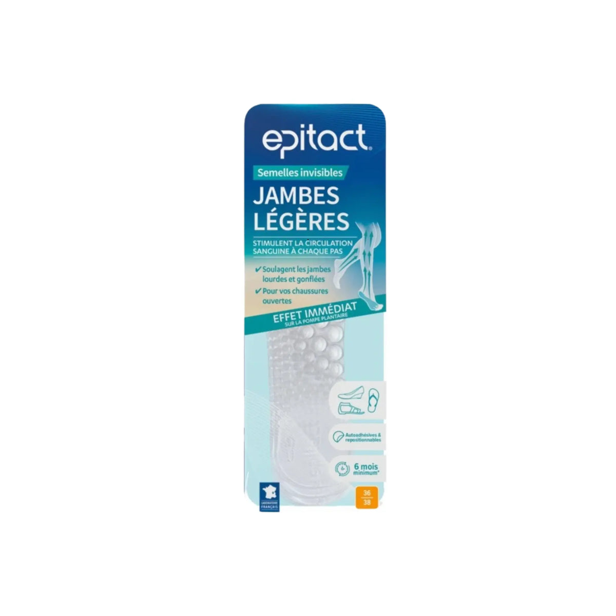 Semelles Invisibles Jambes légères - 1 paire - EPITACT Epitact - Millet Innovation 