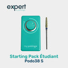 Starting pack étudiant "soins à domiciles" - 1 micromoteur Podo38S vert menthe + 1 fraise à ongle carbure de tungstène