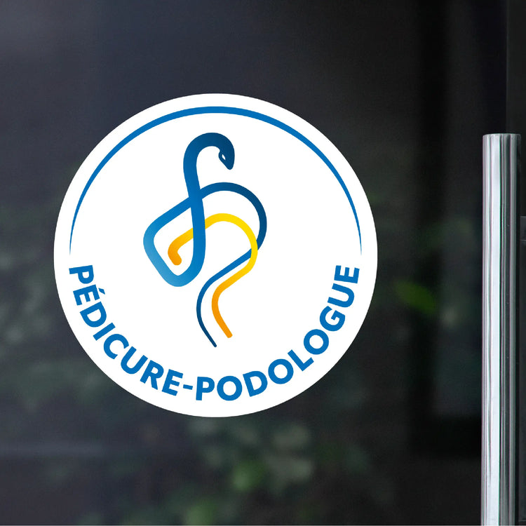 Sticker vitrine Pédicure-Podologue ONPP - Pour votre cabinet de podologie My Podologie  Diamètre-60-cm-Extérieur