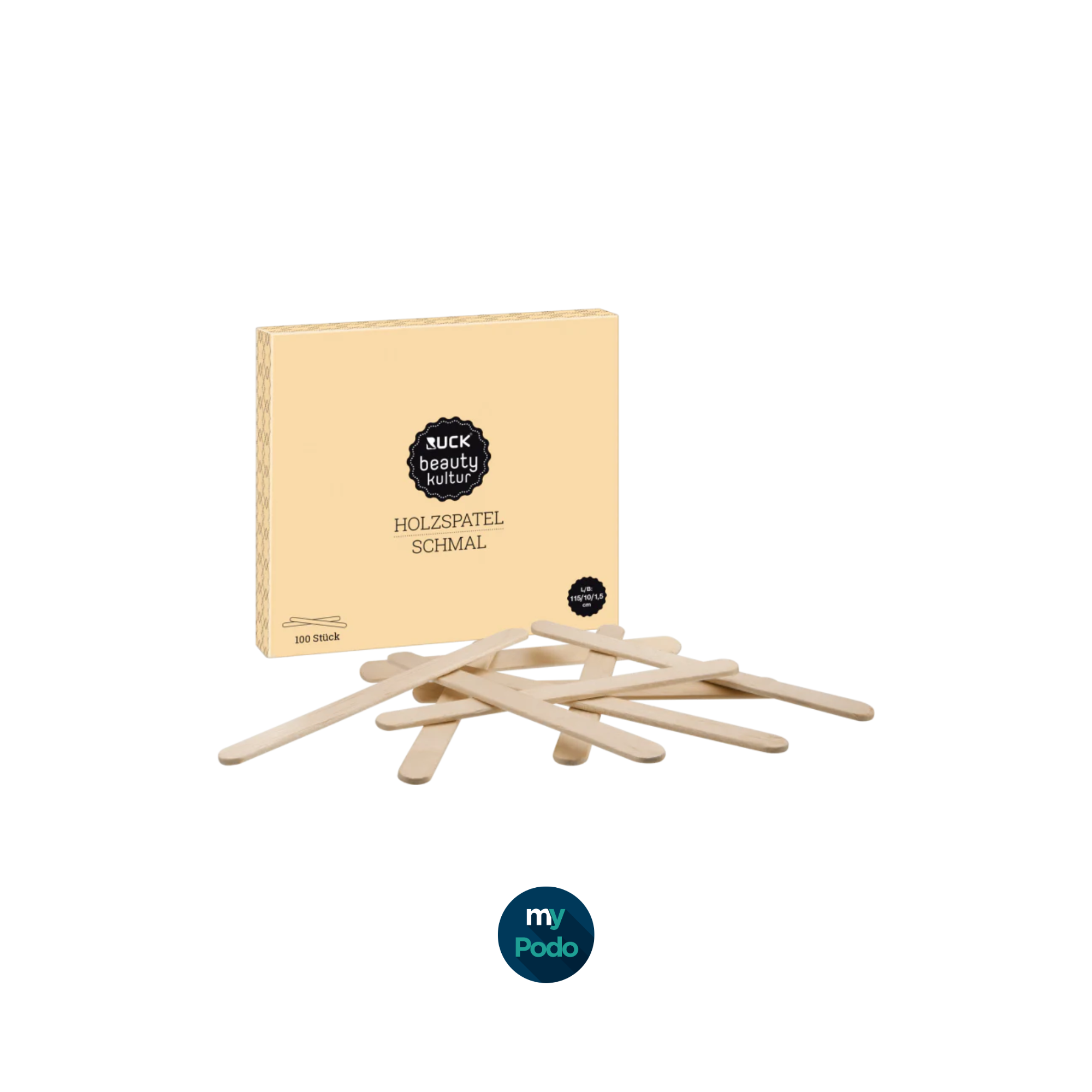 100 spatules en bois jetable pour l'application des crèmes - Ruck Ruck 