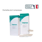 Compresse Non-tissée Stérile - 40g/m2 - Pochette de 2 compresses - Euromédis